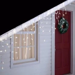 Flash Sale 💯 Celebrations LED M5 Warm White 100 ct Icicle Christmas Lights 6.3 ft. 😀 -Celebrations Sales Shop 08630e1b faaa 48e5 a421 fd7dfdf3d14f