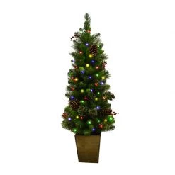 Top 10 ✔️ Celebrations Platinum 4 ft. Slim LED 50 lights Mixed Cedar Pine Christmas Tree ✔️