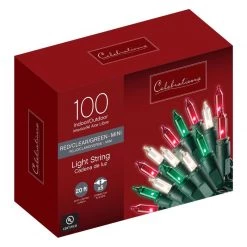 Coupon 😍 Celebrations Incandescent Mini Multicolored 100 ct String Christmas Lights 20.625 ft. 🎁
