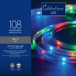 Deals 🧨 Celebrations LED Multicolored 108 ct Rope Christmas Lights 18 ft. 🌟