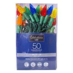 Discount 🎁 Celebrations LED C6 Multicolored 50 ct String Christmas Lights 16 ft. ❤️