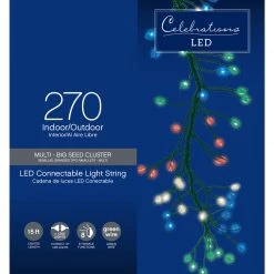 Promo ๐ Celebrations LED Micro Dot/Fairy Multicolored 270 ct String Christmas Lights 15 ft. ๐