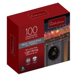 Brand new 👏 Celebrations Incandescent Mini Multicolored 100 ct Icicle Christmas Lights 5.67 ft. 🧨