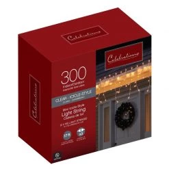 Best deal 🎉 Celebrations Incandescent Mini Clear/Warm White 300 ct Icicle Christmas Lights 17.34 ft. 👏