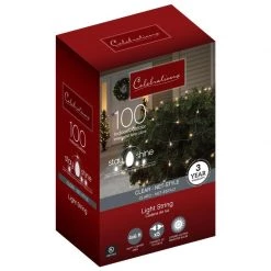 Brand new 🛒 Celebrations Stay Shine Incandescent Mini Clear/Warm White 100 ct Net Christmas Lights 6 ft. 🌟