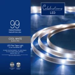 Outlet ✔️ Celebrations LED Cool White 99 ct Rope Christmas Lights 16.4 ft. 🎁