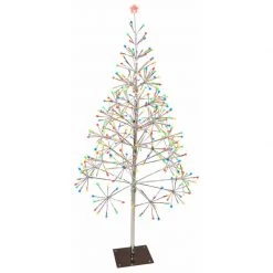 Coupon 😍 Celebrations Platinum LED Multi 53 in. Shimmering Tree Pathway Decor 🌟