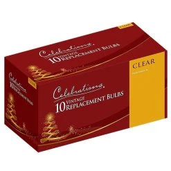 Discount 👏 Celebrations Incandescent G40 Globe Clear/Warm White 10 ct Replacement Christmas Light Bulbs 🧨