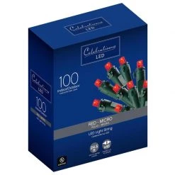 Buy 🤩 Celebrations LED Micro/5mm Red 100 ct String Christmas Lights 24.75 ft. ❤️
