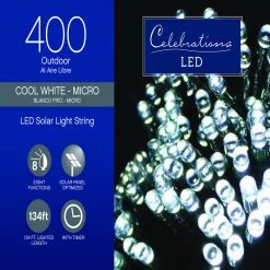 Coupon ⭐ Celebrations LED Micro/5mm Cool White 400 ct String Christmas Lights 134 ft. 👍