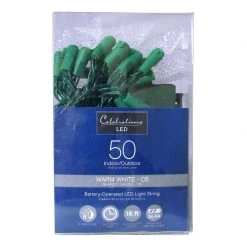 Cheap 😍 Celebrations LED C6 Clear/Warm White 50 ct String Christmas Lights 16 ft. 🌟