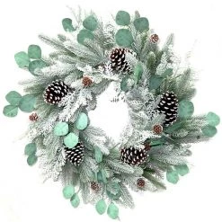 Cheapest 👍 Celebrations Multicolored Frosted Pine Cone Wreath Indoor Christmas Decor 🧨