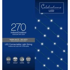 Best Pirce ⭐ Celebrations LED Micro Dot/Fairy Clear/Warm White 270 ct String Christmas Lights 90 ft. 🎉