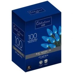 Cheap 🔔 Celebrations LED C6 Blue 100 ct String Christmas Lights 24.75 ft. 🛒