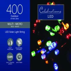 Promo 🎁 Celebrations LED Micro Multicolored 400 ct String Christmas Lights 134 ft. 🔥