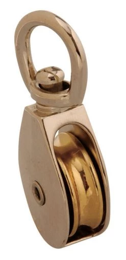 New ❤️ Campbell 1/2 in. D Nickel Copper Swivel Eye Single Sheave Swivel Eye Pulley 🤩