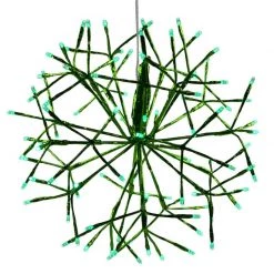 Flash Sale ✔️ Celebrations Platinum LED Green 16 in. Shimmer Sphere Hanging Decor 🎉