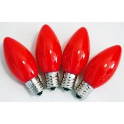 Best Sale ⭐ Celebrations Incandescent C7 Red 4 ct Replacement Christmas Light Bulbs 🛒