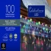 Discount 🌟 Celebrations LED M5 Multicolored 100 ct Icicle Christmas Lights 6.3 ft. 💯