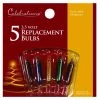 Best Sale 🎉 Celebrations Incandescent Multicolored 5 ct Replacement Christmas Light Bulbs 🌟