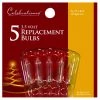 Best deal 🧨 Celebrations Incandescent Clear/Warm White 5 ct Replacement Christmas Light Bulbs 🤩