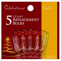 Best deal 🧨 Celebrations Incandescent Clear/Warm White 5 ct Replacement Christmas Light Bulbs 🤩
