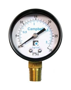 Budget 👏 Campbell Pressure Gauge 30 psi ✔️