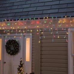 Promo 🎉 Celebrations Incandescent Mini Multicolored 300 ct Icicle Christmas Lights 17.37 ft. 🎁 -Celebrations Sales Shop e115ab1a ce44 4c4c 87d0 ddc568eb6f8b