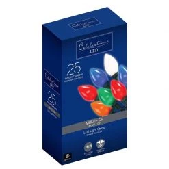 Best Pirce 🔔 Celebrations LED C9 Multicolored 25 ct String Christmas Lights 16 ft. 🎉