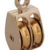 Buy 🛒 Campbell 3/16 in. D Nickel Copper Ridge Eye Double Sheave Rigid Eye Pulley ⌛