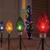 Outlet ✔️ Celebrations Incandescent Multi 13 in. Faceted C9 Bulb Lights Pathway Decor 🔔