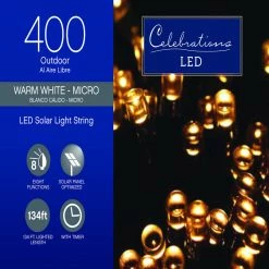 Outlet 🛒 Celebrations LED Micro/5mm Clear/Warm White 400 ct String Christmas Lights 134 ft. ❤️